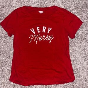 Red Christmas shirt/pajama shirt